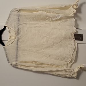 Yellow Thin Knit Blouse with Sleeves from Korea